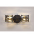 Keene 2 Light G9 Switched Up / Down Wall Lamp Satin Black / Smoke Crystal Shade-14