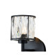 Keene 1 Light G9 Switched Wall Lamp Sand Black / Clear Crystal Shade-6