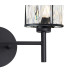 Keene 2 Light G9 Switched Wall Lamp Sand Black / Clear Crystal Shade-7