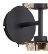 Keene 2 Light G9 Switched Up / Down Wall Lamp Sand Black / Clear Crystal Shade-5