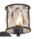 Keene 2 Light G9 Switched Up / Down Wall Lamp Sand Black / Clear Crystal Shade-6