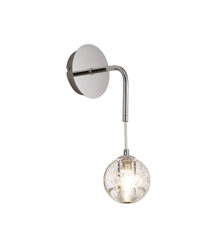 Keene 1 Light G9 Bubble Glass Adjustable Wall Lamp Polished Chrome / Clear Glass-1