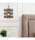Georgetown 24cm Multi Height Pendant/Semi Flush 1 Light E27 Satin Nickel/Grey Wood-5