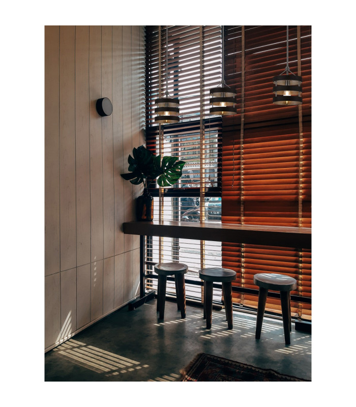 Georgetown 24cm Multi Height Pendant/Semi Flush 1 Light E27 Satin Nickel/Grey Wood-6