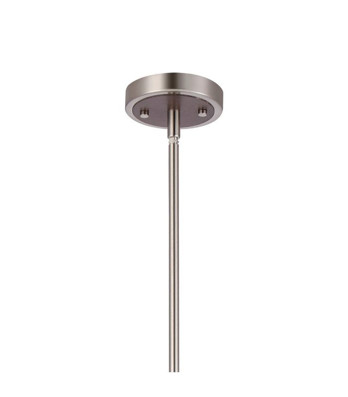 Georgetown 24cm Multi Height Pendant/Semi Flush 1 Light E27 Satin Nickel/Grey Wood-9