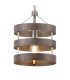 Georgetown 24cm Multi Height Pendant/Semi Flush 1 Light E27 Satin Nickel/Grey Wood-10