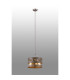 Georgetown 35cm Multi Height Pendant/Semi Flush 3 Light E27 Satin Nickel/Grey Wood-3