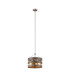 Georgetown 35cm Multi Height Pendant/Semi Flush 3 Light E27 Satin Nickel/Grey Wood-4
