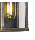 Vero 24cm Wall Lamp 1 x E27 IP44 Black/Brushed Gold -6