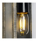 Vero 24cm Wall Lamp 1 x E27 IP44 Black/Brushed Gold -8