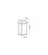 Vero 24cm Wall Lamp 1 x E27 IP44 Black/Brushed Silver -2