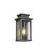 Vero 24cm Wall Lamp 1 x E27 IP44 Black/Brushed Silver -5