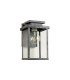 Vero 28cm Wall Lamp 1 x E27 IP44 Black/Brushed Silver -5