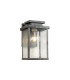 Vero 28cm Wall Lamp 1 x E27 IP44 Black/Brushed Silver -6