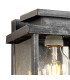 Vero 28cm Wall Lamp 1 x E27 IP44 Black/Brushed Silver -8