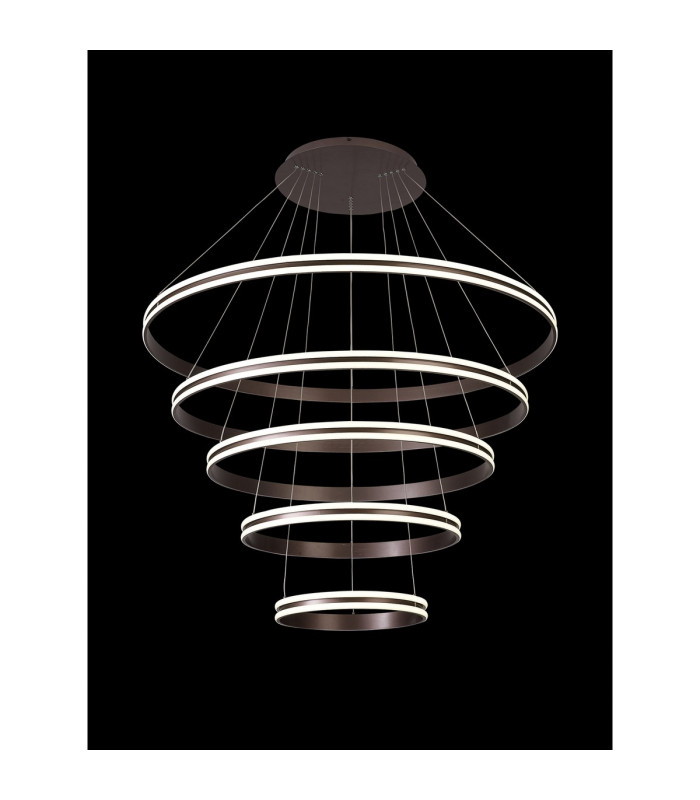 Richfield 116.5cm Pendant 5 Tier 150W LED 3500K 6800lm Triac Dimmable Coffee -3