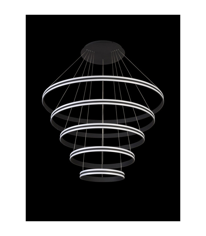 Richfield 116.5cm Pendant 5 Tier 150W LED 4000K 6800lm Triac Dimmable Graphite -13