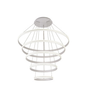 Richfield 116.5cm Pendant 5 Tier 150W LED 4000K 6800lm Triac Dimmable Matt White -1