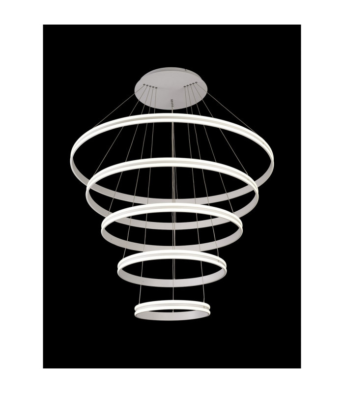 Richfield 116.5cm Pendant 5 Tier 150W LED 4000K 6800lm Triac Dimmable Matt White -3