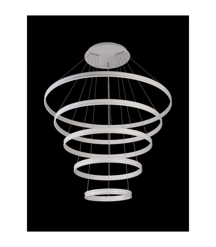 Richfield 116.5cm Pendant 5 Tier 150W LED 4000K 6800lm Triac Dimmable Matt White -15