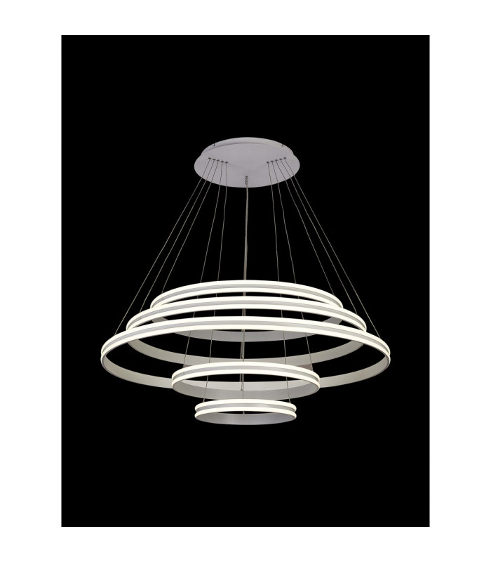 Richfield 116.5cm Pendant 5 Tier 150W LED 4000K 6800lm Triac Dimmable Matt White -16