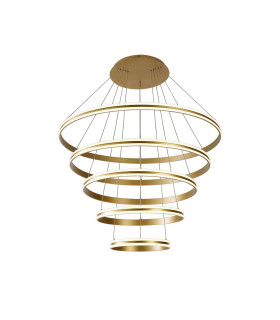 Richfield 116.5cm Pendant 5 Tier 150W LED 3500K 6800lm Triac Dimmable Sand Gold -1