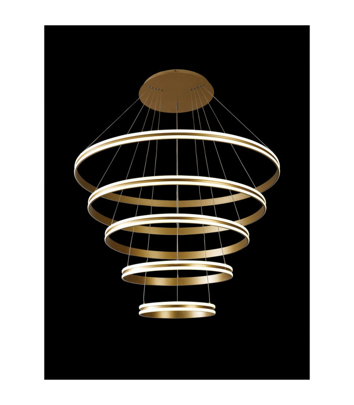Richfield 116.5cm Pendant 5 Tier 150W LED 3500K 6800lm Triac Dimmable Sand Gold -3