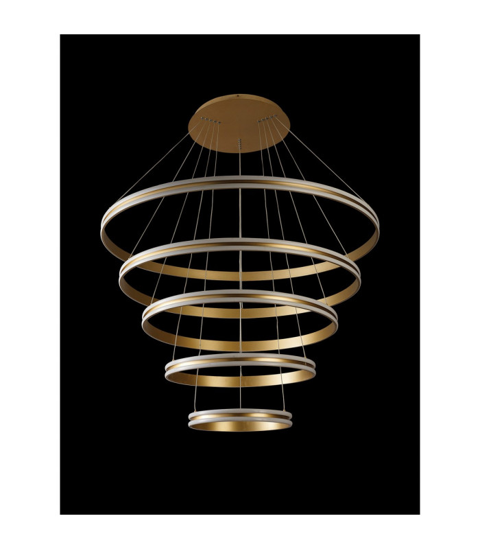 Richfield 116.5cm Pendant 5 Tier 150W LED 3500K 6800lm Triac Dimmable Sand Gold -14