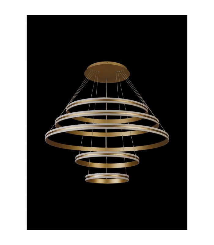 Richfield 116.5cm Pendant 5 Tier 150W LED 3500K 6800lm Triac Dimmable Sand Gold -16