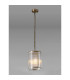 Butler 20.5cm Pendant 1 Light E27 Antique Brass / Narrow Ribbed Clear (B) Glass-3