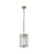 Butler 20.5cm Pendant 1 Light E27 Antique Brass / Narrow Ribbed Clear (B) Glass-4