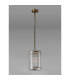 Butler 20.5cm Pendant 1 Light E27 Antique Brass / Narrow Ribbed Clear (B) Glass-7