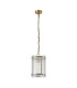 Butler 20.5cm Pendant 1 Light E27 Antique Brass / Wide Ribbed Clear (C) Glass-4