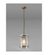 Butler 20.5cm Pendant 1 Light E27 Antique Brass / Cobbled Clear (D) Glass-3