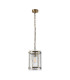 Butler 20.5cm Pendant 1 Light E27 Antique Brass / Cobbled Clear (D) Glass-4