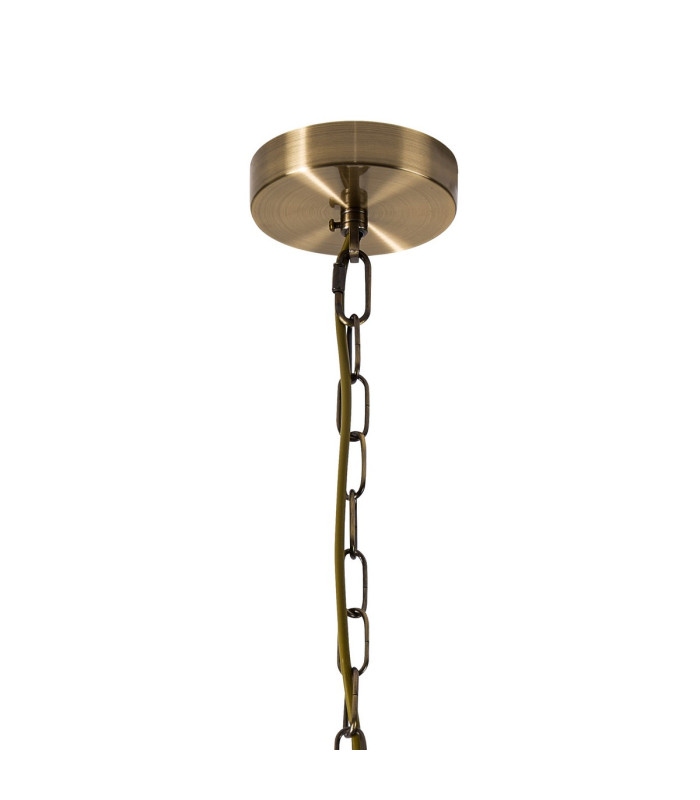 Butler 20.5cm Pendant 1 Light E27 Antique Brass / Cobbled Clear (D) Glass-5
