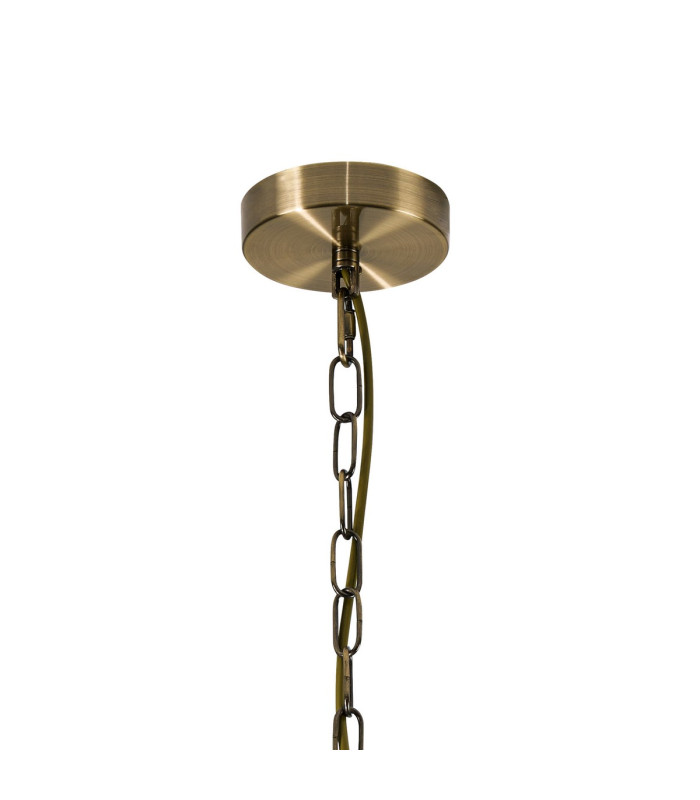 Butler 20.5cm Pendant 1 Light E27 Antique Brass / Seeded Clear (E) Glass-5