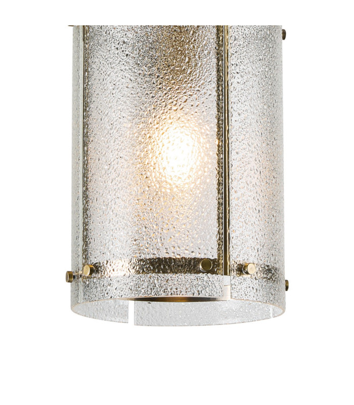 Butler 20.5cm Pendant 1 Light E27 Antique Brass / Seeded Clear (E) Glass-6