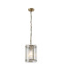 Butler 20.5cm Pendant 1 Light E27 Antique Brass / Rippled Clear (F) Glass-1