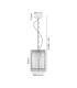 Butler 20.5cm Pendant 1 Light E27 Antique Brass / Rippled Clear (F) Glass-2