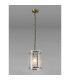Butler 20.5cm Pendant 1 Light E27 Antique Brass / Rippled Clear (F) Glass-3