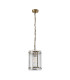 Butler 20.5cm Pendant 1 Light E27 Antique Brass / Rippled Clear (F) Glass-4