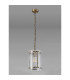 Butler 20.5cm Pendant 1 Light E27 Antique Brass / Rippled Clear (F) Glass-7