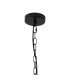 Butler 20.5cm Pendant 1 Light E27 Matt Black / Cobbled Clear (D) Glass-5