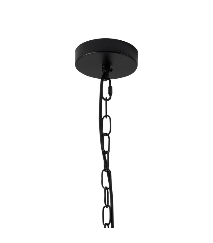 Butler 20.5cm Pendant 1 Light E27 Matt Black / Cobbled Clear (D) Glass-5