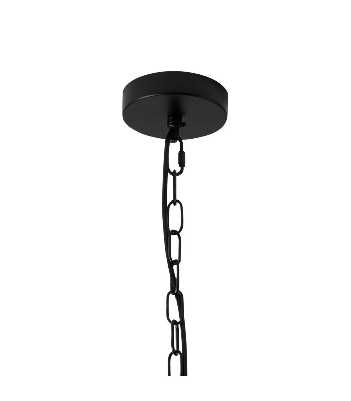 Butler 20.5cm Pendant 1 Light E27 Matt Black / Seeded Clear (E) Glass-5