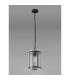 Butler 20.5cm Pendant 1 Light E27 Matt Black / Seeded Clear (E) Glass-7