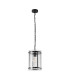 Butler 20.5cm Pendant 1 Light E27 Matt Black / Rippled Clear (F) Glass-4