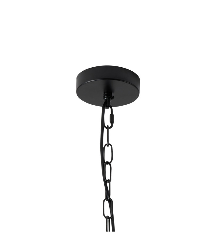 Butler 20.5cm Pendant 1 Light E27 Matt Black / Rippled Clear (F) Glass-5