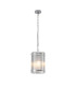 Butler 20.5cm Pendant 1 Light E27 Polished Chrome / Narrow Ribbed Clear (B) Glass-1